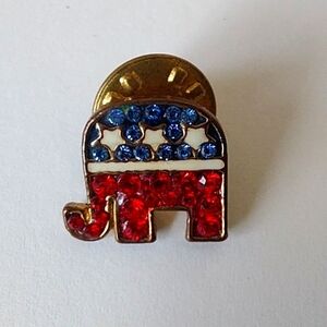 Republican Sparkling Rhinestone Elephant Political Pin